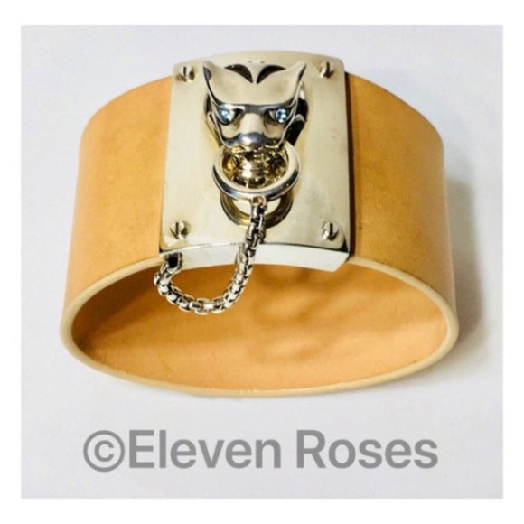 John Hardy Legends Macan Tiger Leather Bracelet